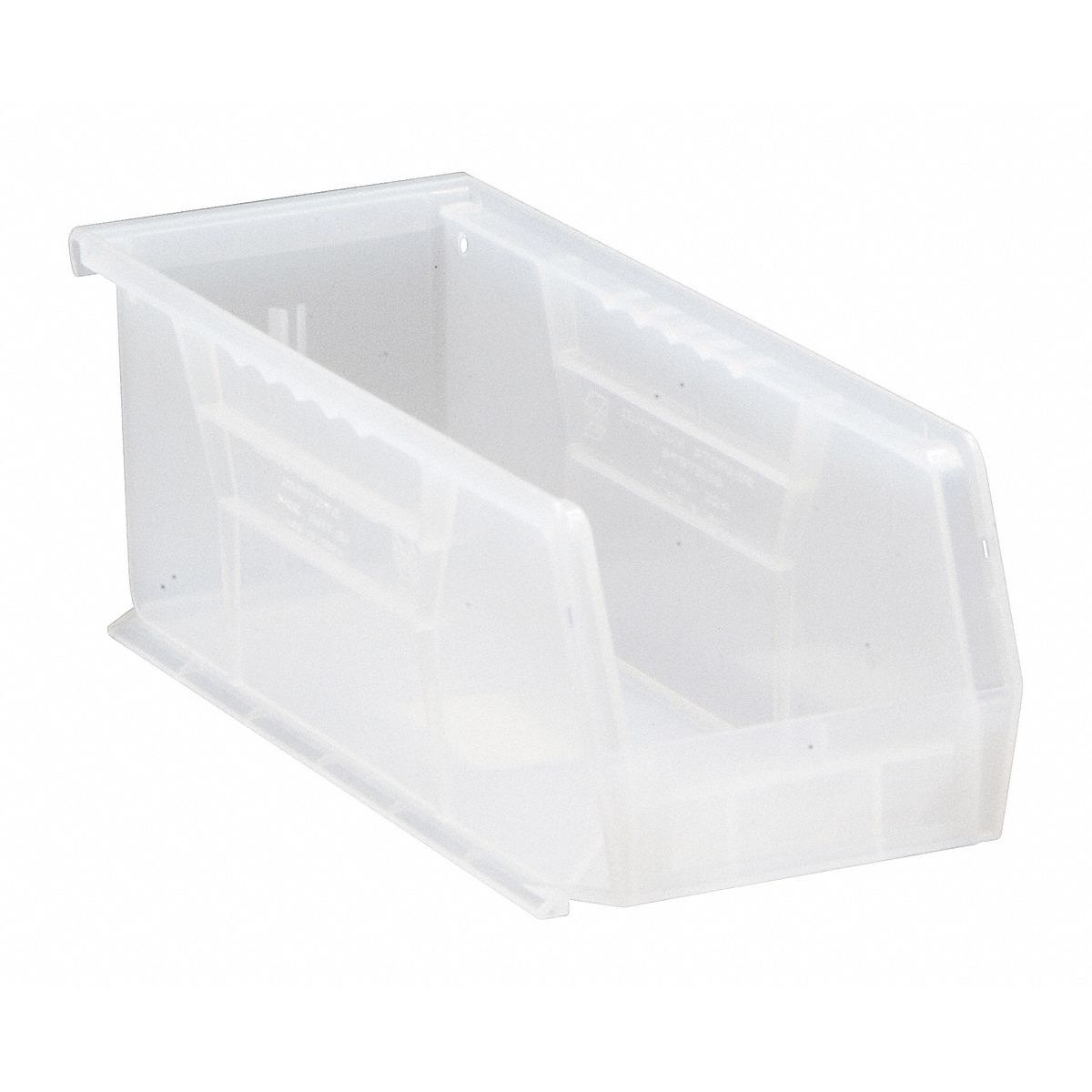 Quantum Storage Systems Hang And Stack Bin, Clear, PP,4 In QUS224CL Filing & Organization Pasteur Pharmacy