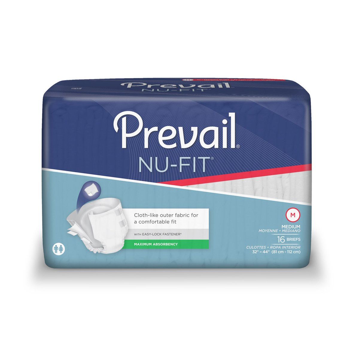 First Quality Prevail Nu-Fit Adult Incontinence Brief, Unisex, Medium, Disposable, Heavy Absorbency Bicycle Shorts & Briefs Pasteur Pharmacy
