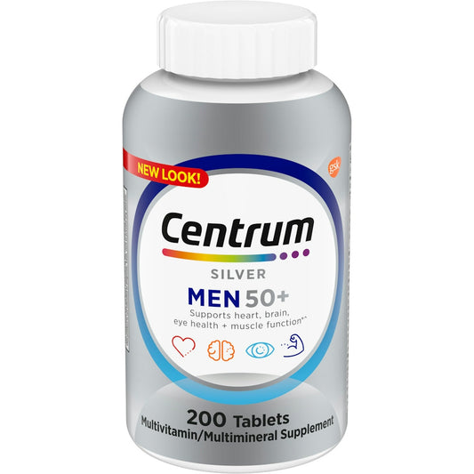 Centrum Silver Men 50+ Multivitamin Dietary Supplement Tablets Vitamins & Supplements Pasteur Pharmacy