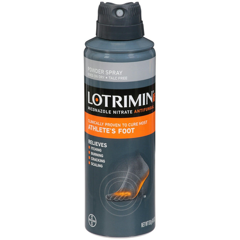 Lotrimin AF Athlete's Foot Antifungal Deodorant Powder Spray, Miconazole Nitrate 2% - 4.6 oz Foot Care Pasteur Pharmacy
