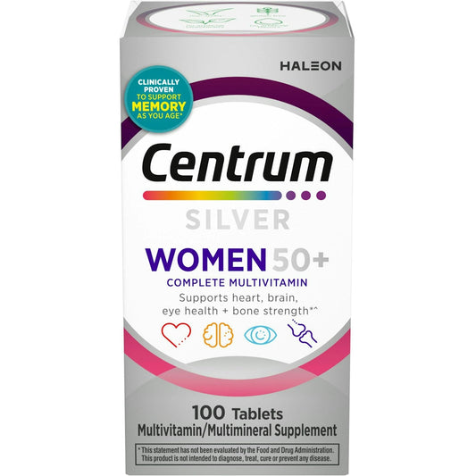 Centrum Silver Women 50 + Multivitamin Tablets 100Ct Vitamins & Supplements Pasteur Pharmacy