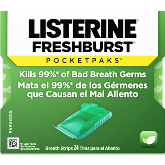 Listerine Fresh Burst Pocket Packs Breath Strips 24 Oral Care Pasteur Pharmacy