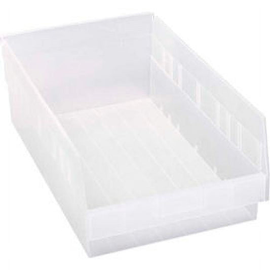 Generic Plastic Nesting Storage Shelf Bin QSB210 11-1/8 W X 17-7/8 D X 6 H Clear Filing & Organization Pasteur Pharmacy