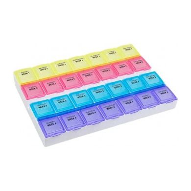 Ezy Dose Monthly Pill Planner (28-Day) Daily Compartments To Store Medication (Large) Health Care Pasteur Pharmacy