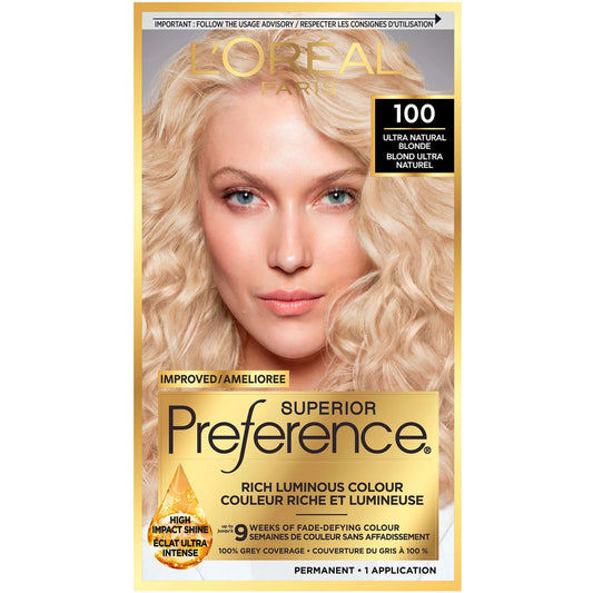 Superior Preference L'Oreal Paris Fade-Defying Shine Permanent Hair Color, 8.5A Champagne Blonde, 1 Kit Hair Color Pasteur Pharmacy