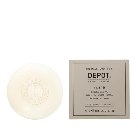 Depot No. 610 Jabón en barra energizante para cabello y cuerpo 70 g