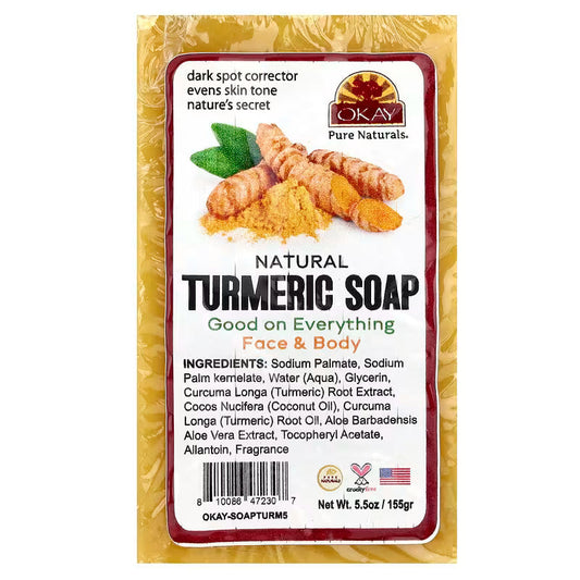 OKAY Natural Turmeric Soap Bar 5.5 oz Bar Soap Pasteur Pharmacy