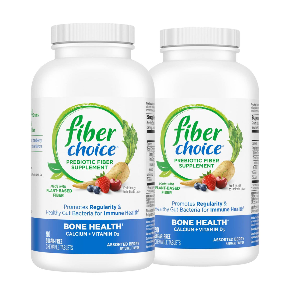 Fiber Choice Bone Health, Chewable Tablets, Assorted Berry