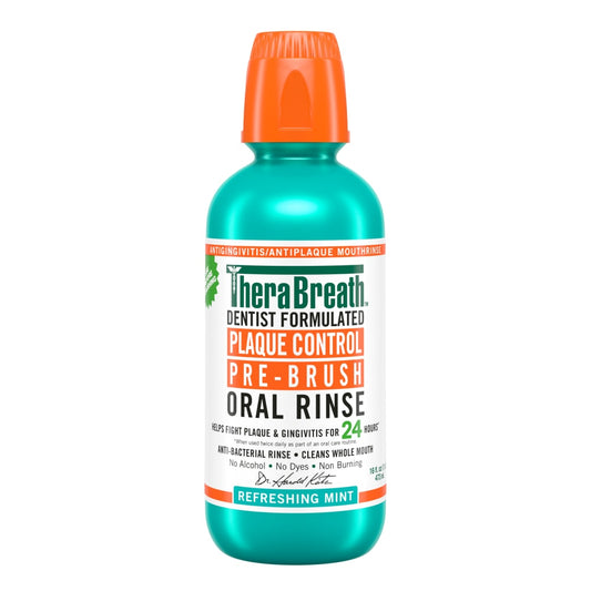 Therabreath Plaque Control Pre-Brush Oral Rinse Refreshing Mint 16 Oz Oral Care Pasteur Pharmacy