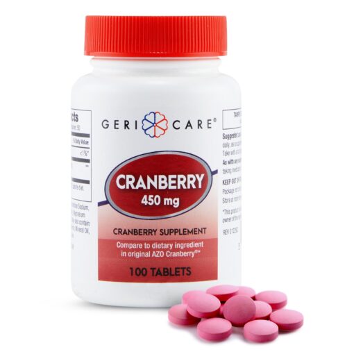 GeriCare® Cranberry Supplement – 450 mg (100 Tablets) Vitamins & Supplements Pasteur Pharmacy