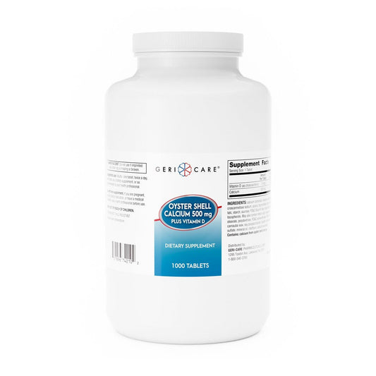 Geri-Care Calcium Tablet 742-10-GCP 1 Bottle, 1,000 Per Bottle Vitamins & Supplements Pasteur Pharmacy
