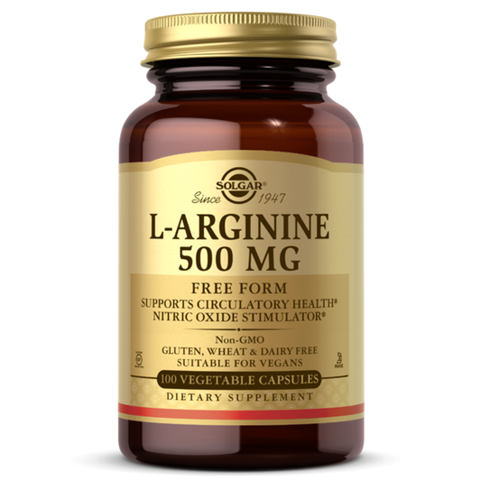 Solgar L-Arginine 500 Mg - 100 Vegetable Capsules Vitamins & Supplements Pasteur Pharmacy