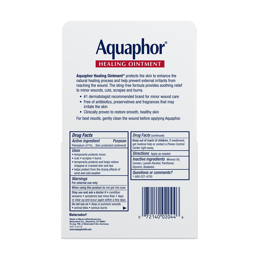 Aquaphor Healing Skin Ointment, Advanced Therapy, 2 Pack, 0.35 Oz Ea Diaper Rash Treatments Pasteur Pharmacy