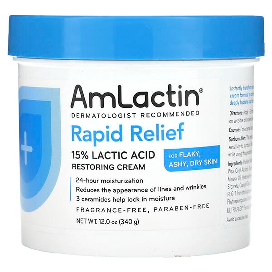 AmLactin Rapid Relief Moisturizing Cream - 12 Oz Bath & Body Pasteur Pharmacy