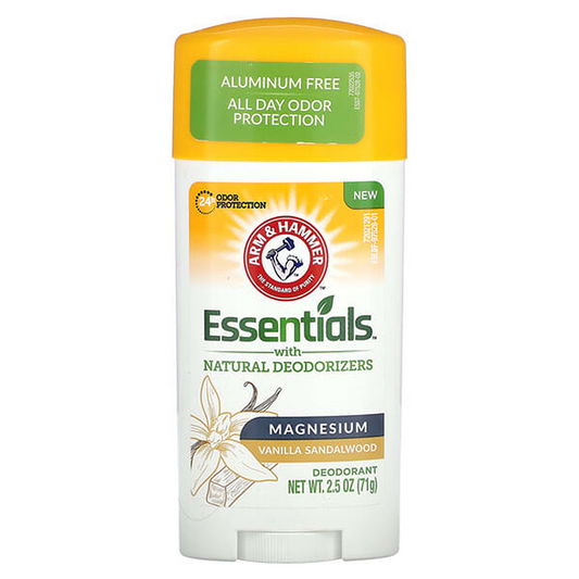 Arm & Hammer Essentials Crisp Magnesium Vanilla Sandalwood Natural Deodorant 2.5 Oz Deodorant Pasteur Pharmacy