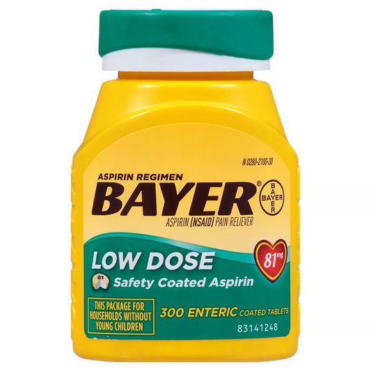 Bayer Aspirin 81Mg Enteric Coated Tablets 300Ct Health & Beauty Pasteur Pharmacy