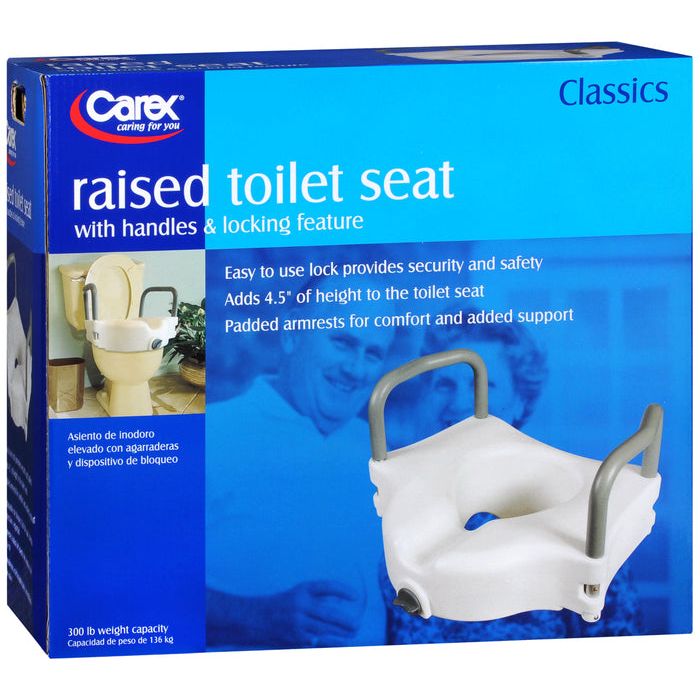 Carex Raised Toilet Seat With Arms Mobility & Accessibility Pasteur Pharmacy