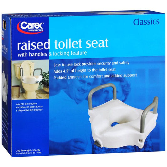Carex Raised Toilet Seat With Arms Mobility & Accessibility Pasteur Pharmacy