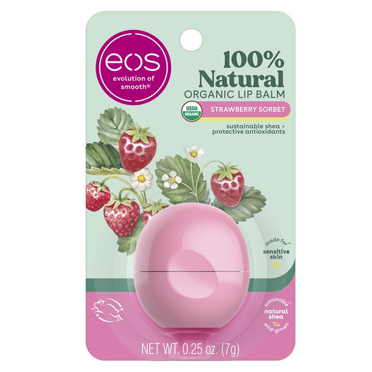EOS 100% Natural & Organic Lip Balm Sphere - Strawberry Sorbet Lip Balms & Treatments Pasteur Pharmacy
