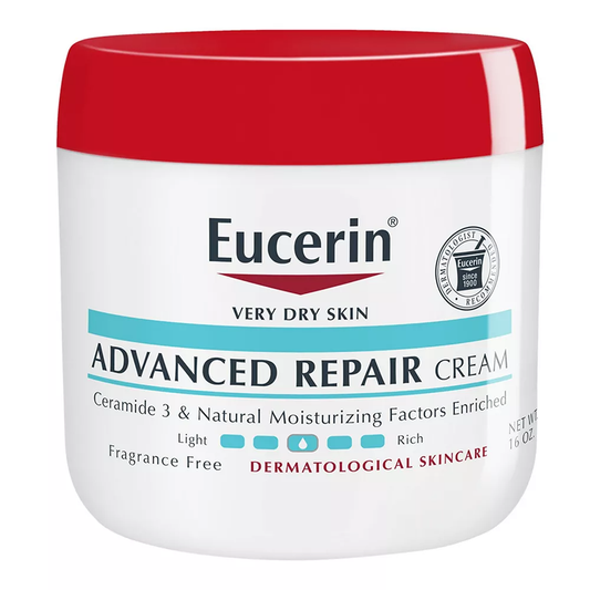 Eucerin Advanced Repair Cream - Fragrance Free, Full Body Lotion For Very Dry Skin - 16 Oz. Jar Body Lotion Pasteur Pharmacy