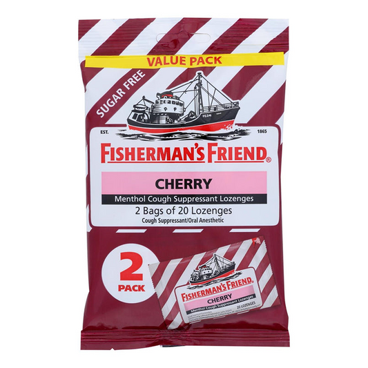 Fisherman's Friend Menthol Cough Suppressant Lozenges, Sugar Free, Cherry, 40 Lozenges Health & Beauty Pasteur Pharmacy