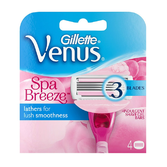 Gillette Venus Spa Women's White Tea Razor Blade Refills 4 Count Shaving & Grooming Pasteur Pharmacy