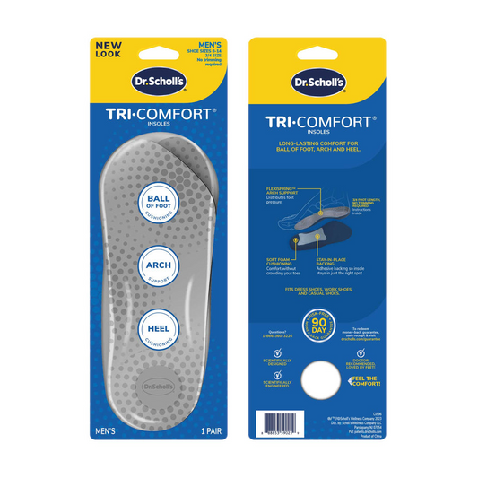 Dr. Scholl's Tri- Comfort Mens Mens Insoles Medium Size 8-12 1 Ea Insoles & Inserts Pasteur Pharmacy