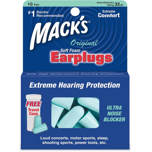 Mack's Slim Fit Soft Foam Earplugs – Small Ear Canals, 10 Pair Earplugs Pasteur Pharmacy