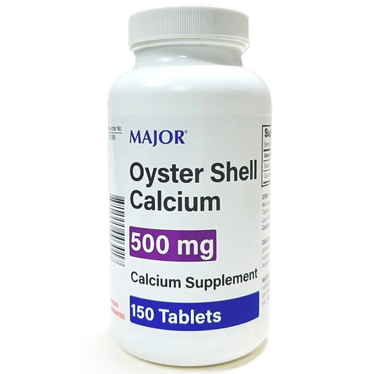 Major Oyster Shell Calcium 500mg, 150ct Health & Beauty Pasteur Pharmacy