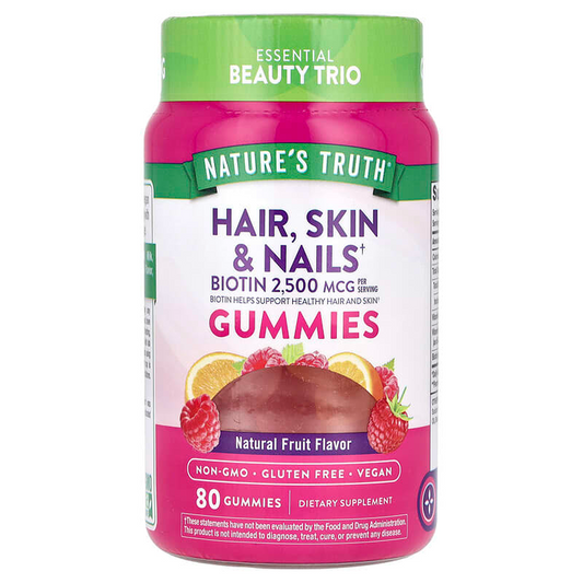 Nature's Truth Hair Skin & Nails Gummies Fruit 89 Ct Vitamins & Supplements Pasteur Pharmacy