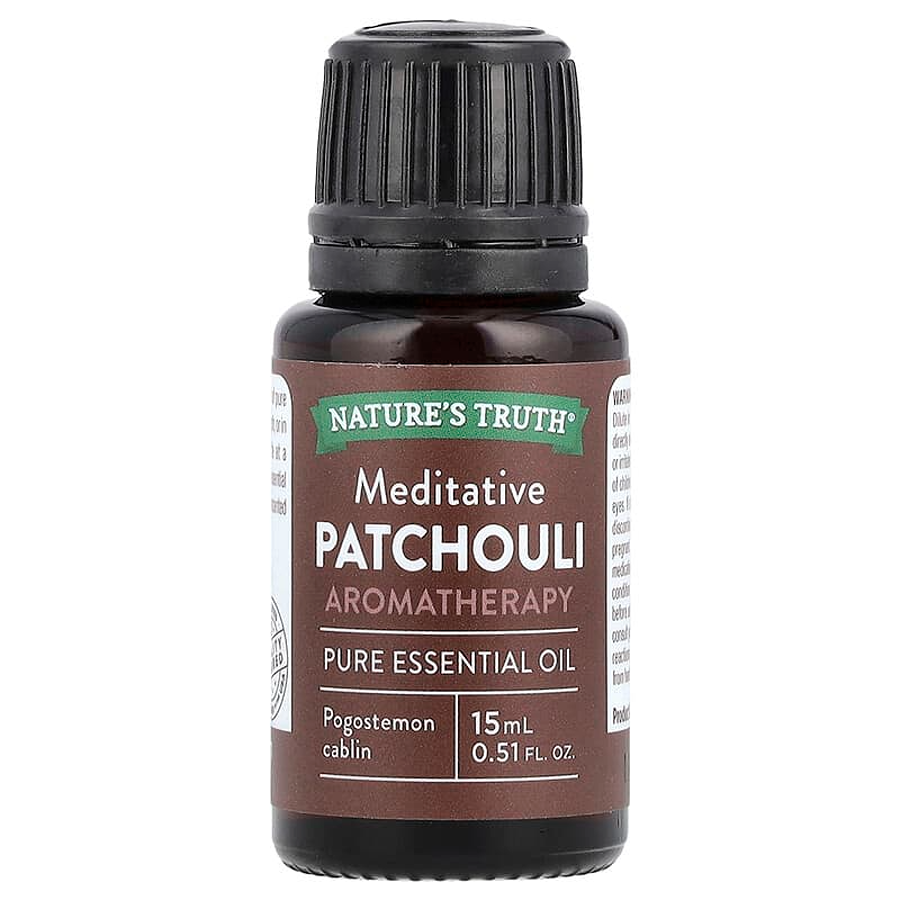 Nature's Truth Essential Oil, Pure, Aromatherapy, Patchouli, Meditative 0.51 Fl Oz Massage & Relaxation Pasteur Pharmacy
