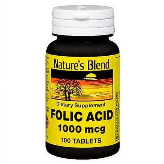 Nature's Blend Folic Acid, 1000 Mcg, Tablets Health & Beauty Pasteur Pharmacy