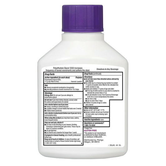 Perrigo Polyethylene Glycol 3350 17.9 Oz Powder Health & Beauty Pasteur Pharmacy