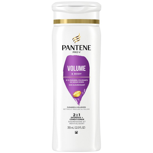 Pantene Shampoo + Conditioner, 2 In 1, Volume & Body 12 Fl Oz Shampoo & Conditioner Pasteur Pharmacy
