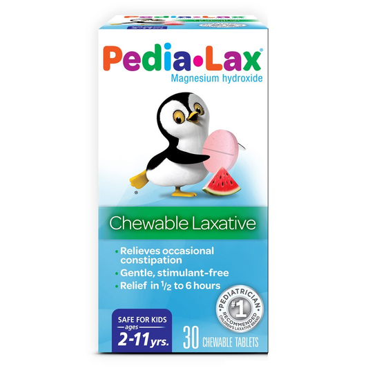 Pedia-Lax Oral Saline Laxative Gentle & Safe Constipation Relief For Kids Watermelon Flavor 30 Chewable Tablets Health & Beauty Pasteur Pharmacy