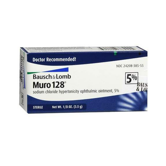 Bausch & Lomb Muro 128 5% Sterile Ophthalmic Ointment - 0.12 Oz Health & Beauty Pasteur Pharmacy