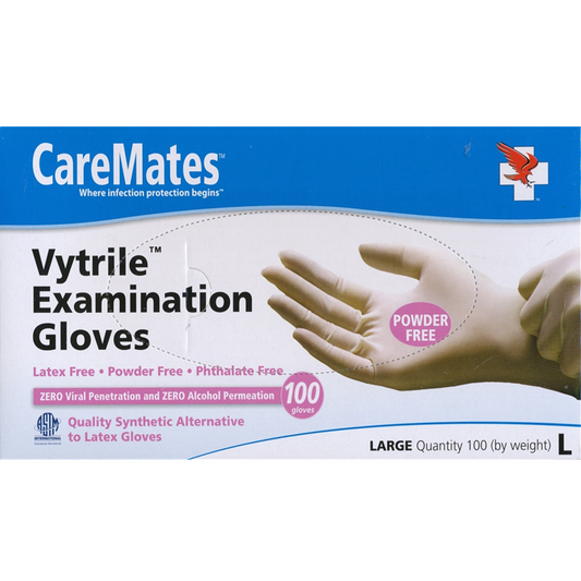 CareMates Vytrile-Powder Free Examination Gloves (Large) Gloves & Mittens Pasteur Pharmacy