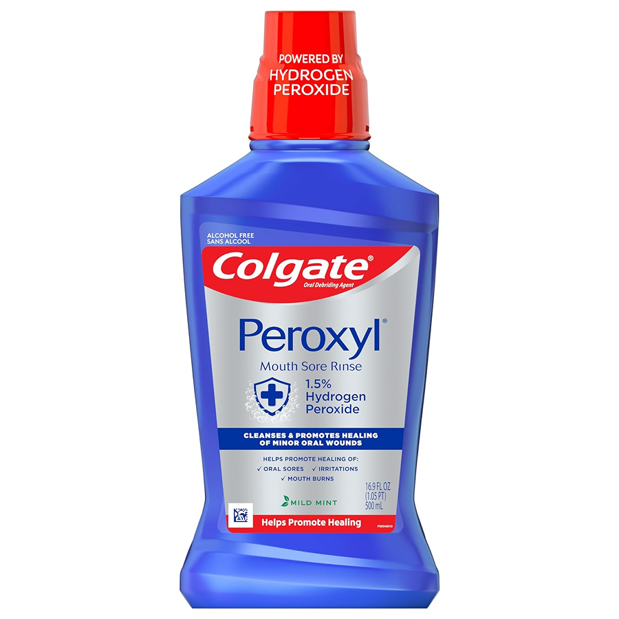 Colgate Peroxyl Antispetic Mouth Sore Rinse - Mild Mint - 16.9 Fl Oz Mouthwash Pasteur Pharmacy