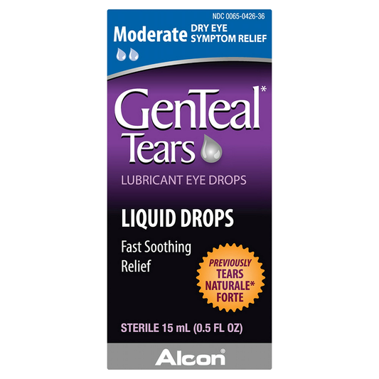 GenTeal Tears Eye Drops, Lubricant, Moderate, Liquid Drops Eye Drops & Lubricants Pasteur Pharmacy