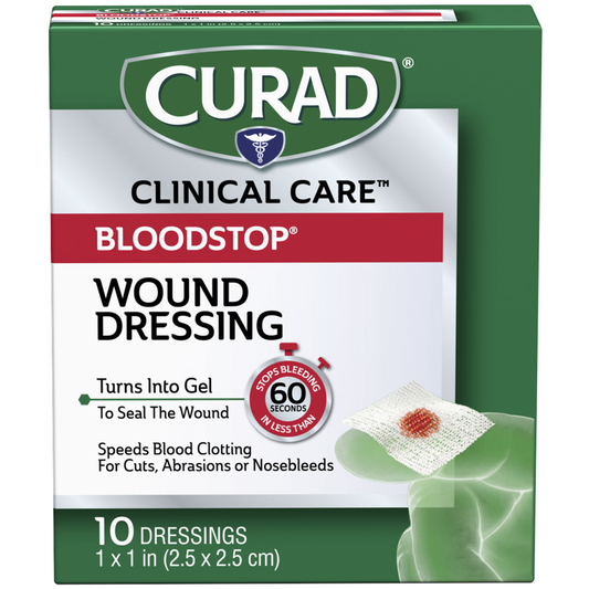 Curad Bloodstop Sterile Hemostat Gauze Pad, 1 X 1 First Aid Pasteur Pharmacy