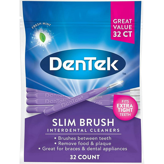 DenTek Slim Brush Advanced Clean Interdental Cleaners Tight 32ct Health & Beauty Pasteur Pharmacy