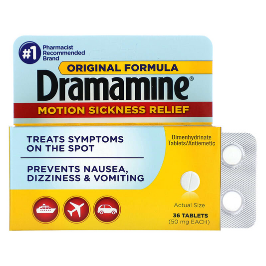 Dramamine Original Formula Motion Sickness Relief 36 Tablets Health & Beauty Pasteur Pharmacy