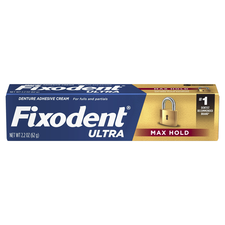 Fixodent Ultra Max Hold Denture Adhesive Cream, 2.2 Oz Denture Adhesives Pasteur Pharmacy