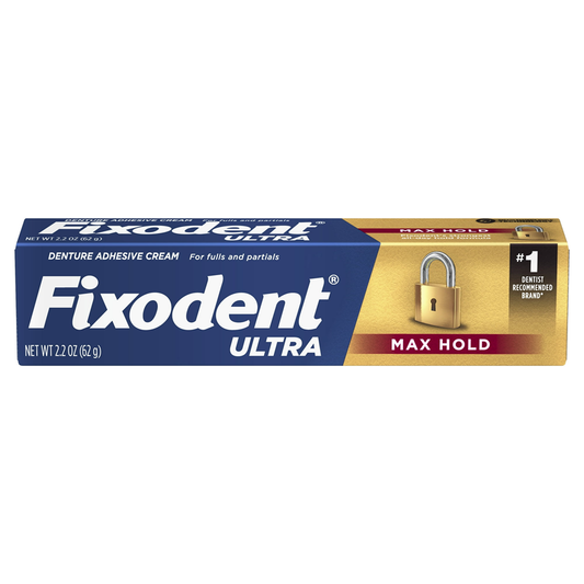 Fixodent Ultra Max Hold Denture Adhesive Cream, 2.2 Oz Denture Adhesives Pasteur Pharmacy