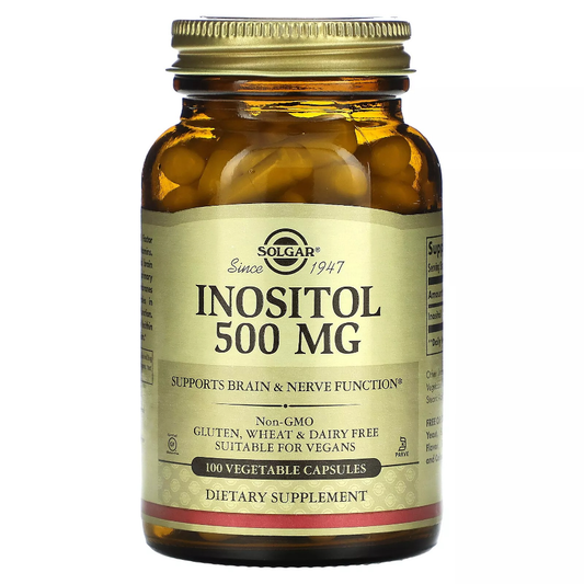Solgar Inositol 500 Mg - 100 Vegetable Capsules Vitamins & Supplements Pasteur Pharmacy