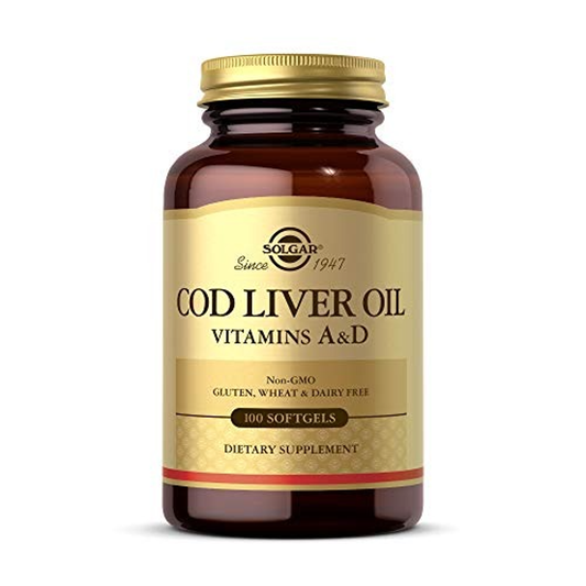 Solgar Cod Liver Oil, 100 Softgels Vitamins & Supplements Pasteur Pharmacy