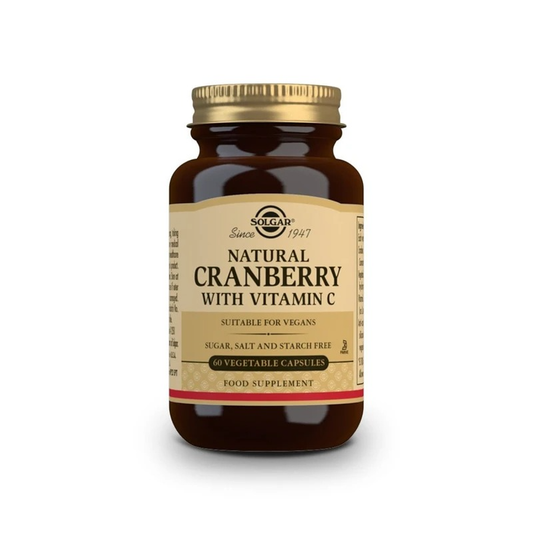 Solgar Natural Cranberry With Vitamin C 60 Vegetable Capsules Vitamins & Supplements Pasteur Pharmacy