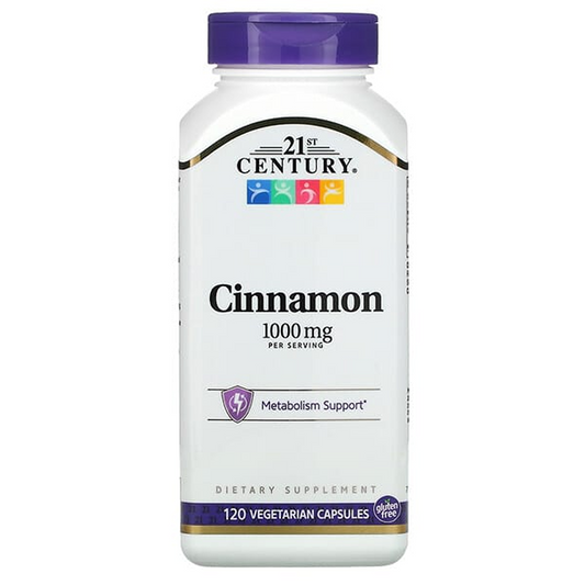 21st Century Cinnamon, 1,000 Mg, 120 Vegetarian Capsules Vitamins & Supplements Pasteur Pharmacy