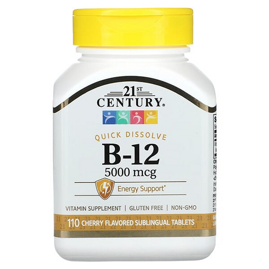 21st Century Vitamin B-12 5000 Mcg 110 Ct Vitamins & Supplements Pasteur Pharmacy