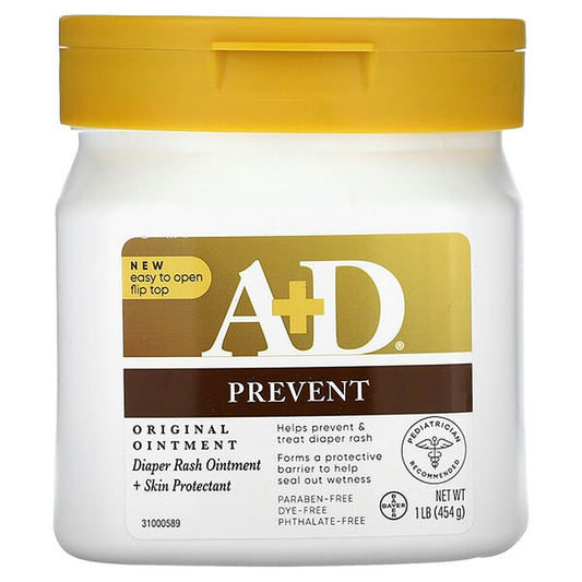 A+D Original Diaper Rash Ointment, Skin Protectant, 1 Pound Jar Diaper Rash Treatments Pasteur Pharmacy
